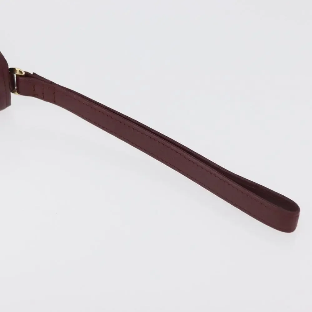 Cartier Leather Must Line Clutch Bag Bordeaux Gold